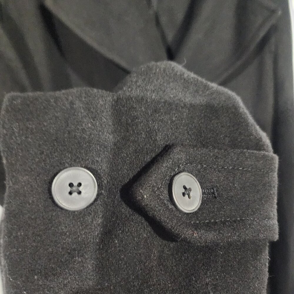 NWT Jf j.ferrar men’s wool bland pea coat black medium - Picture 7 of 9